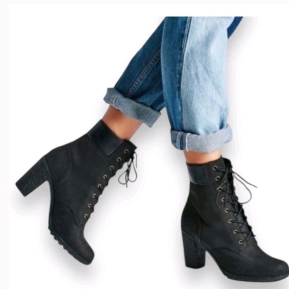 Timberland Black Lace-Up Boots